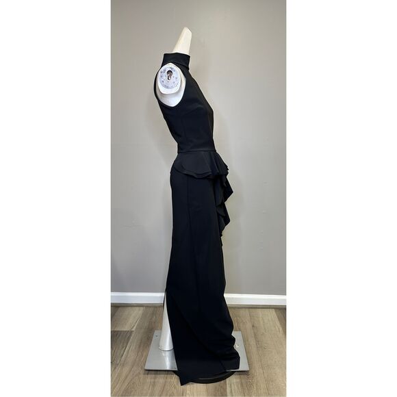 NWT Chiara Boni La Petite Robe Ah Ruffled High-Neck Gown Size 52 (16) $1090 - Picture 8 of 10